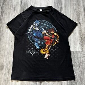 Kingdom Hearts Video Game Promo Tee Black T-Shirt Size Small